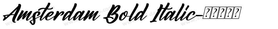 Amsterdam Bold Italic字体转换